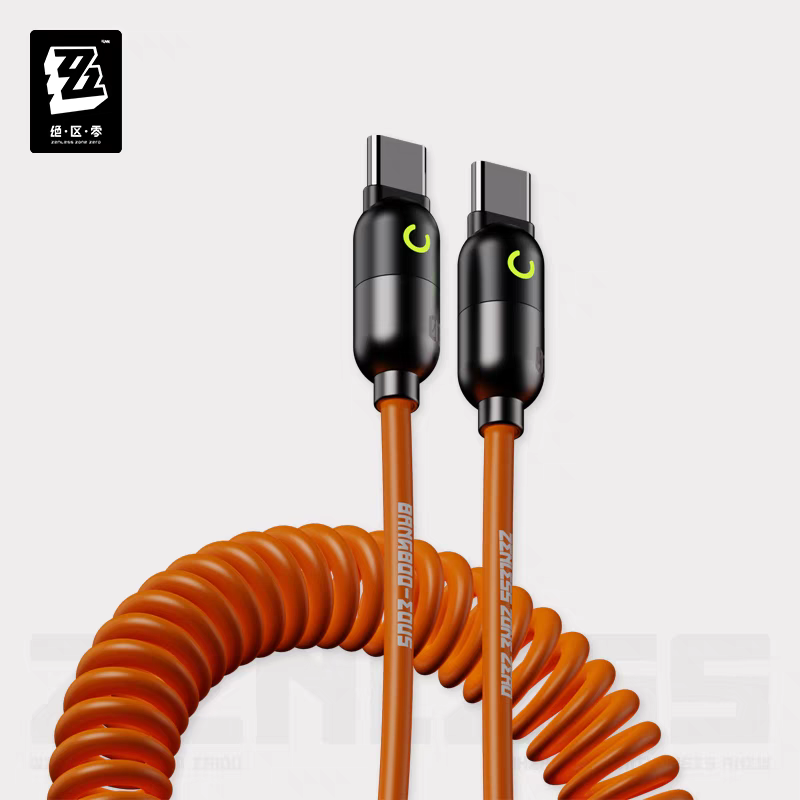 zzz　no.5・34・35・55 Cable de chargement torsadé 1.8m Type C et Lightning [ZZZ Zenless