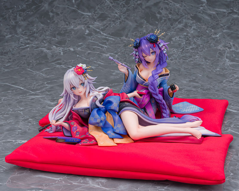 [Senran Nin Nin Ninja Taisen Neptune] Neptune and Noire - Purple Heart / Black Heart Kimono Ver. Dual Figure Set 1/7 Complete Figure