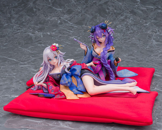 [Senran Nin Nin Ninja Taisen Neptune] Neptune and Noire - Purple Heart / Black Heart Kimono Ver. Dual Figure Set 1/7 Complete Figure