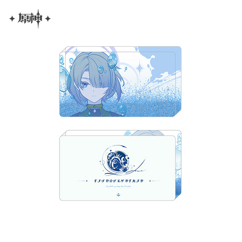 Merch Set /Badge/Glitter Block/Acrylic Strap/Postcard Lenticulaire [Genshin Impact] - Freminet - Thelxie's Fantastic Adventures