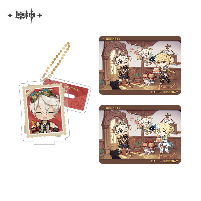 Acrylic Strap Standee Set [Genshin Impact] - Benett - Photos of a Good Time series