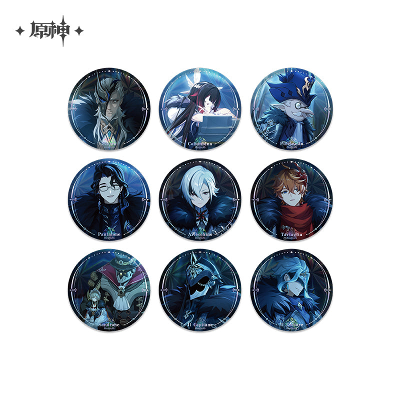 Badges [Genshin Impact] - A Winter Night's Lazzo - Fatui Series (Plusieurs Modèles)