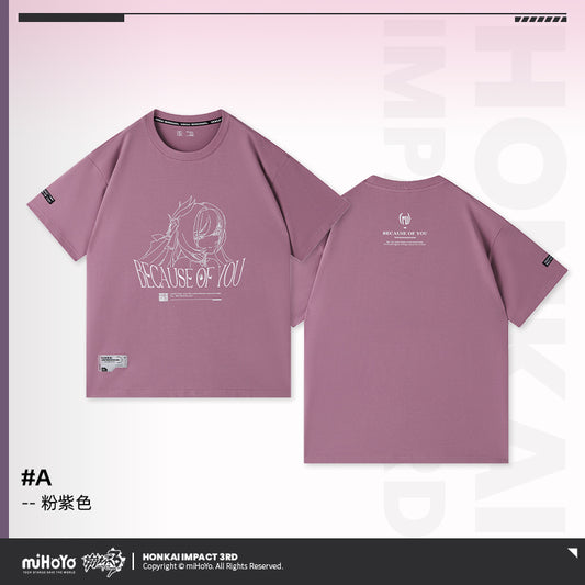 T-shirt [Honkai Impact 3rd] - Elysia Story "Because of you" Type A (Plusieurs coloris) (Pre-order)