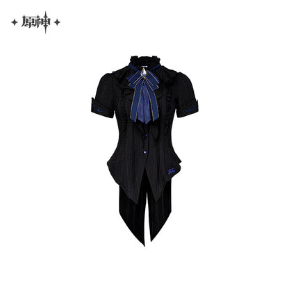 Chemise Cintrée a Manche Courte [Genshin Impact] - Noir - Furina Impression Collection
