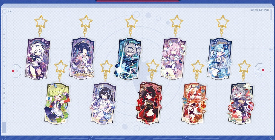 Glitter Acrylic Strap [Honkai Impact 3rd] - Lucky Life series (plusieurs modèles)