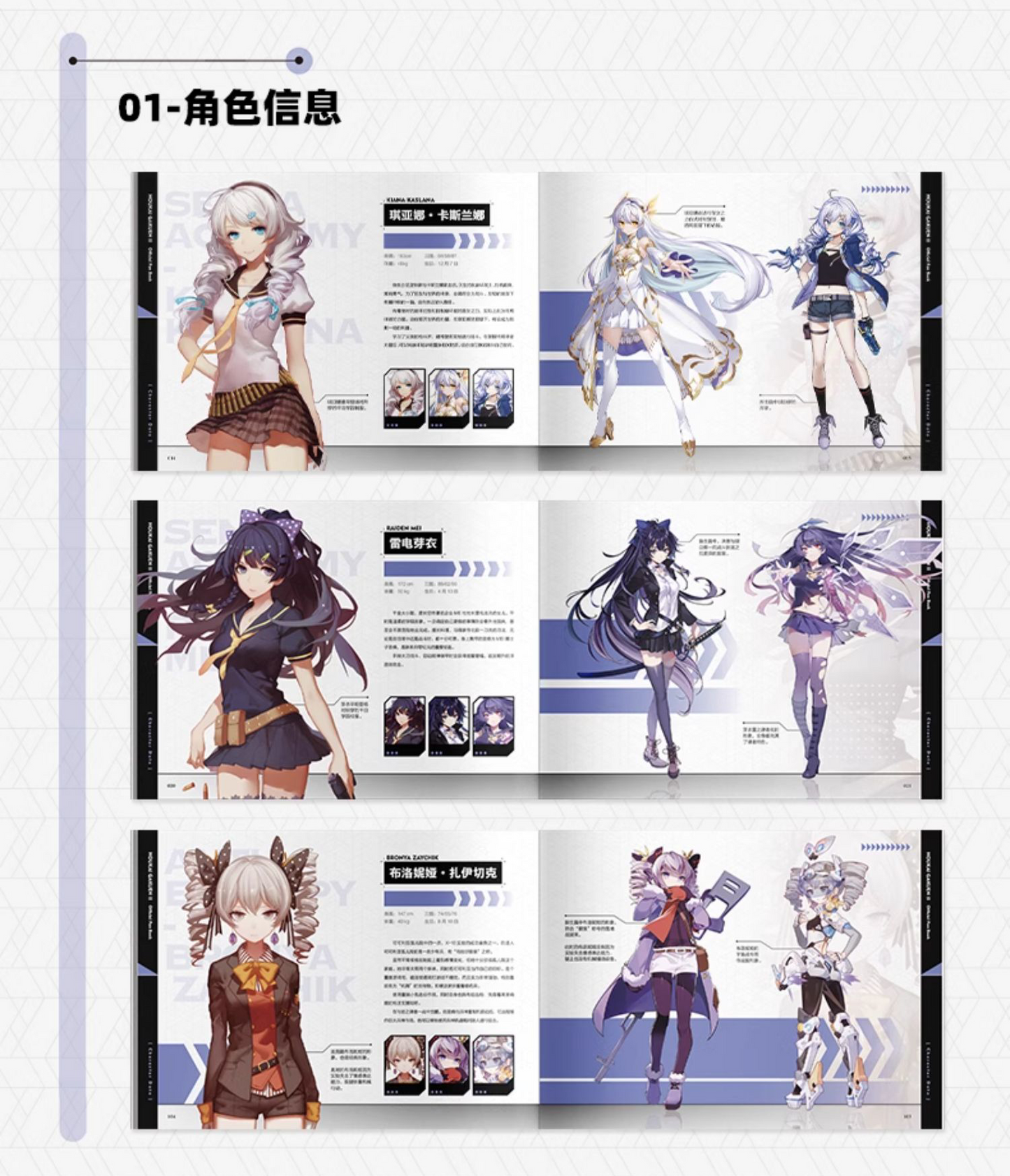 2eme vague - Artbook Set [Houkai Gakuen 2] - Original Game Design Collection - Official Fanbook