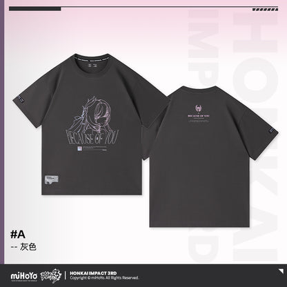 T-shirt [Honkai Impact 3rd] - Elysia Story "Because of you" Type A (Plusieurs coloris) (Pre-order)