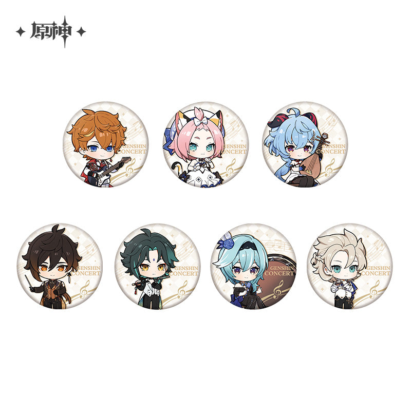 Badge [Genshin Impact] - Chibi ver. - GENSHIN CONCERT 2023 "Melodies of an Endless Journey" (plusieurs modèles)