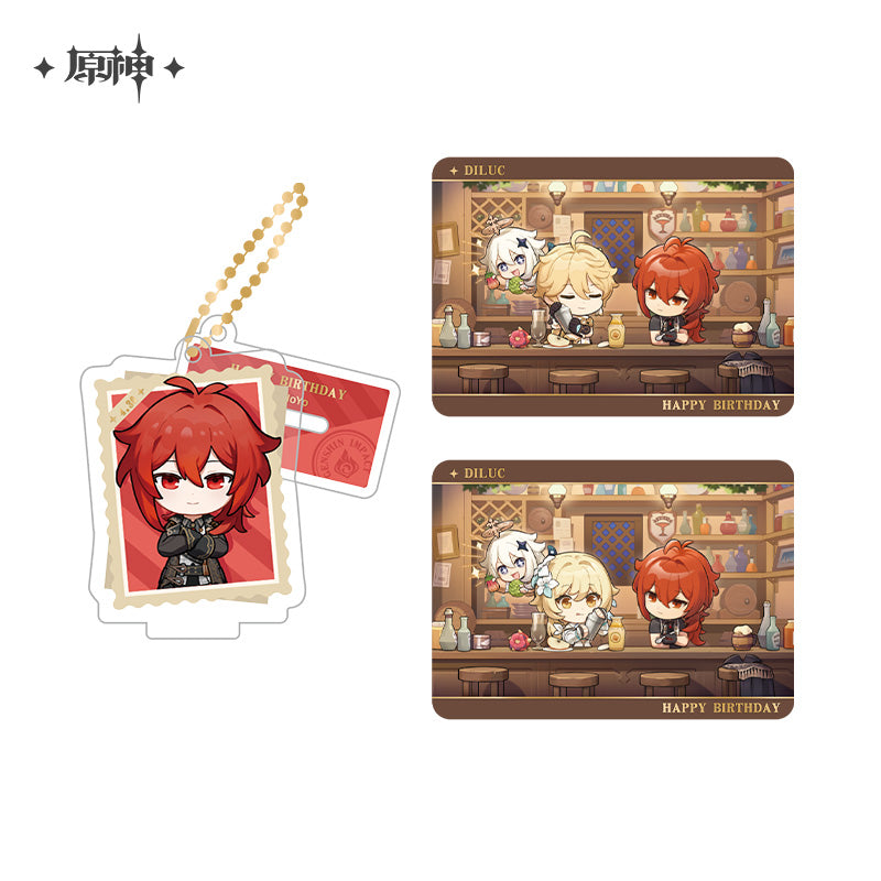 Acrylic Strap Standee Set [Genshin Impact] - Diluc - Photos of a Good Time series