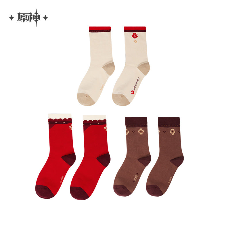 Set de 3 Paires de Chaussettes  [Genshin Impact] Klee Impressions