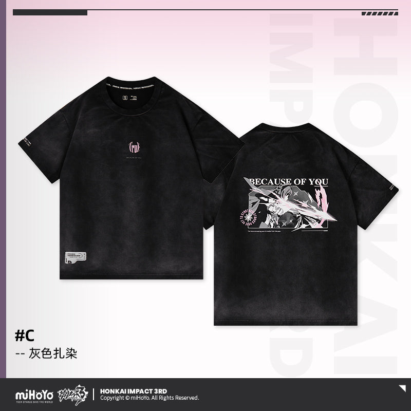 T-shirt [Honkai Impact 3rd] - Elysia Story "Because of you" Type C (Plusieurs coloris) (Pre-order)