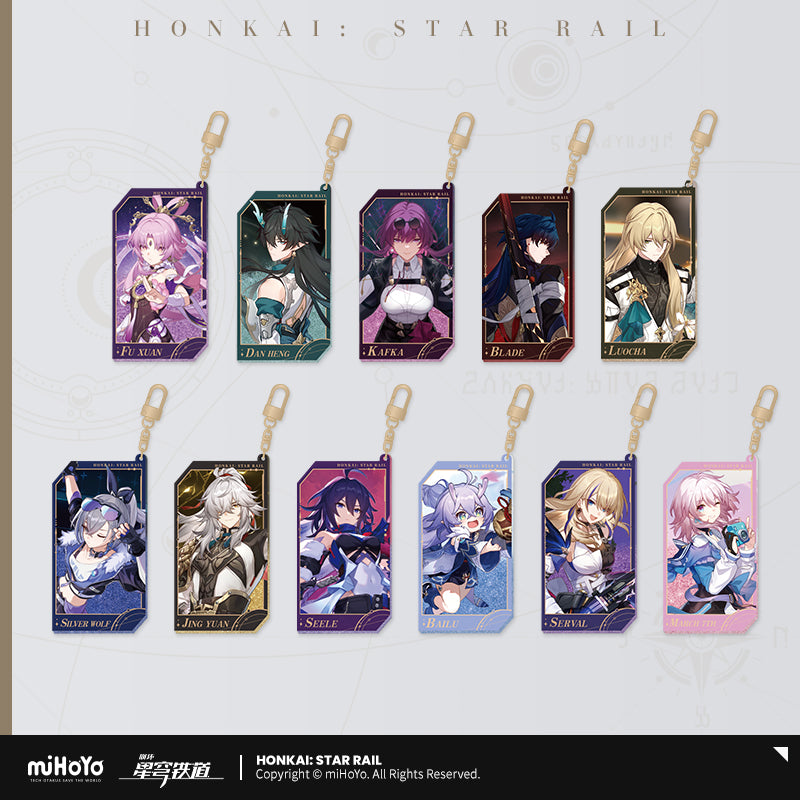 Strap Glitter Acrylic Glow In The Dark [Honkai: Star Rail] - Stellar Invitation series vol.1 (plusieurs modèles)