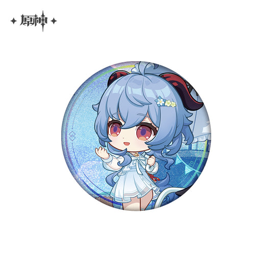 Badge [Genshin Impact] - Ganyu Chibi Ver. - Serene Sea Wanderings - As the Heart Goes