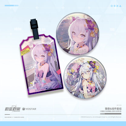 Badges + Acrylic Strap Set [Blue Archive] Summer Sky's Wishlist (Plusieurs modèles)