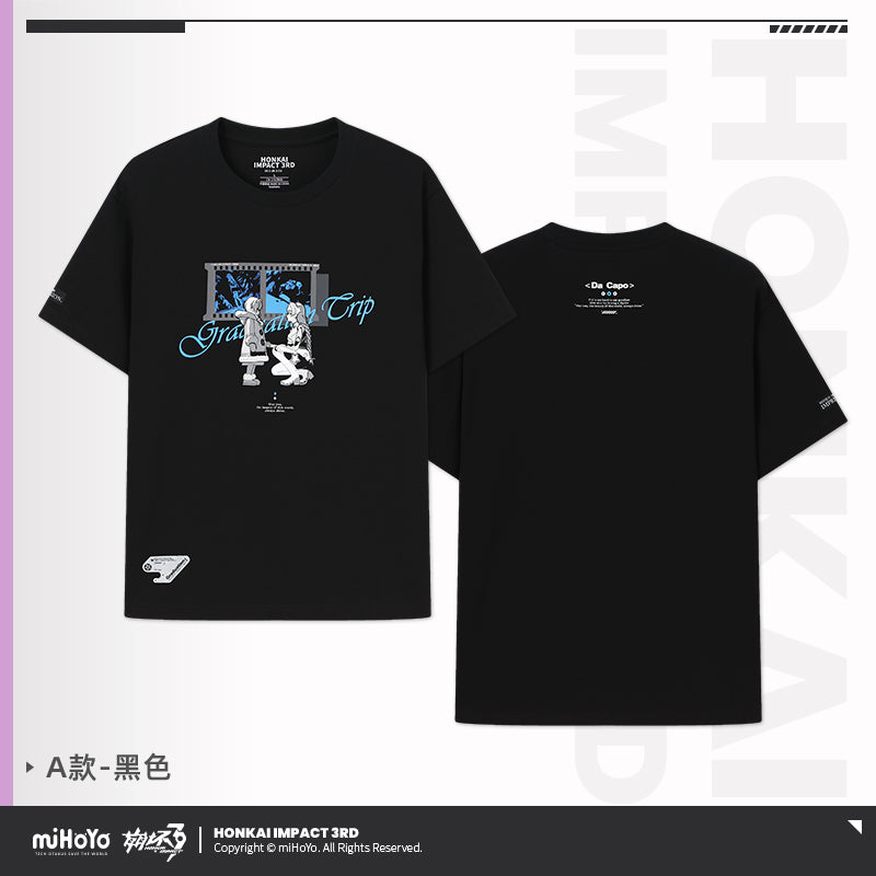 T-Shirt [Honkai Impact 3rd] Type A - Graduation Trip - Kiana Impressions (Plusieurs Modèles)