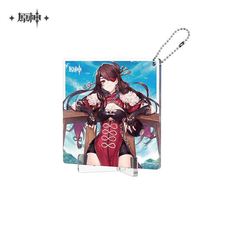 Acrylic strap / coaster avec standee [Genshin Impact] Fateful Day series (Plusieurs modèles)