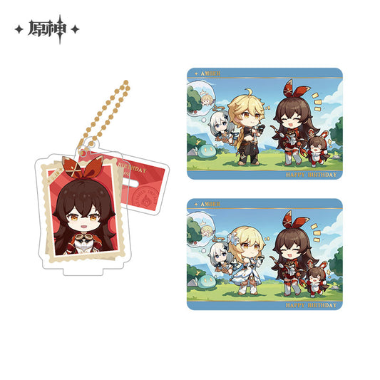 Acrylic Strap Standee Set [Genshin Impact] - Amber - Photos of a Good Time series