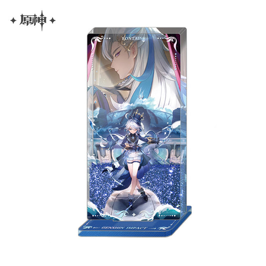 Acrylic Glitter Block standee [Genshin Impact] - Furina / Neuvillette - Masquerade of the Guilty