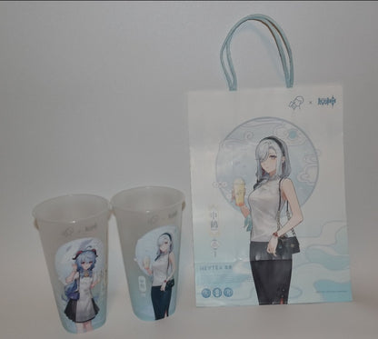 Set Gobelets et Sac en Papier [Genshin Impact] - Shenhe / Ganyu - HeyTea Collab