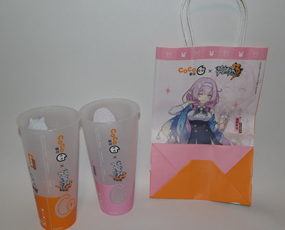 Set Gobelets et Sac en Papier [Honkai Impact 3rd] - Elysia / Kiana - CoCo Fresh Tea Collab