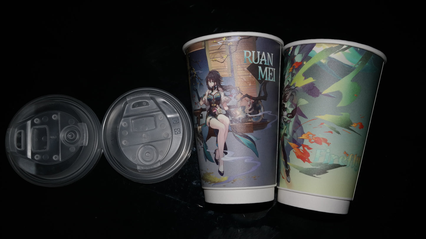 Set Gobelets et Sac en Papier [Honkai: Star Rail] - Firefly / Ruan Mei - LiHo Tea Collab