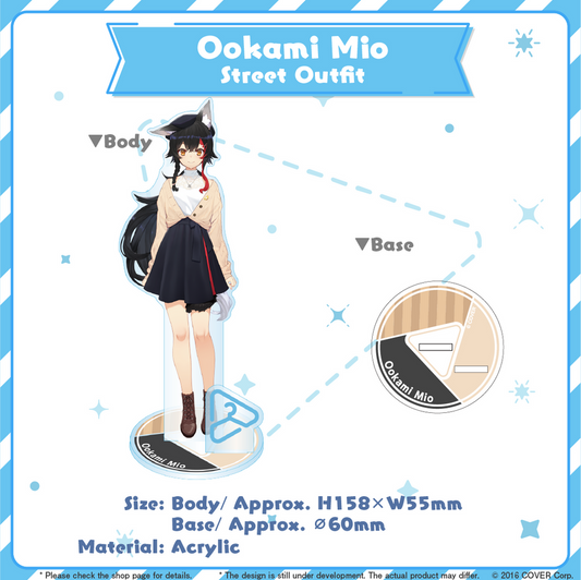 Acrylic Stand [Hololive Production] Ookami Mio Street Outfit ver. - hololive closet