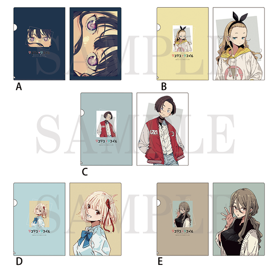 Clearfile d’événement (18 types au total) [Lycoris Recoil] Event Exhibition Lycoris Recoil ~Seize the Day~