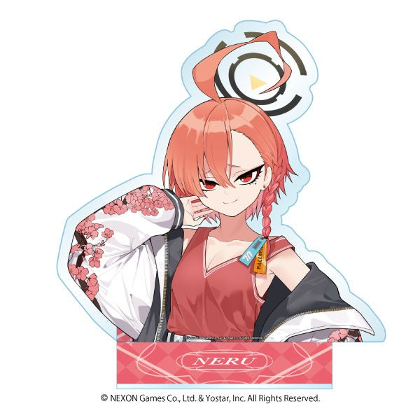 Big Acrylic Stand [Blue Archive] - Mikamo Neru - Autumn Clothes ver. - Smilebase Collab