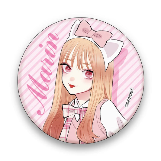 Badge [Sono Bisque Doll wa Koi o Suru online kuji] - Marin Kitagawa Pink Check - Online Lottery