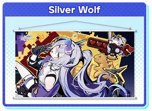(PICKUP jusqu'au 28/04/26) Wallscroll / Tapisserie [Honkai: Star Rail] - Silver Wolf Lv 999 - 3rd Anniversary Celebration