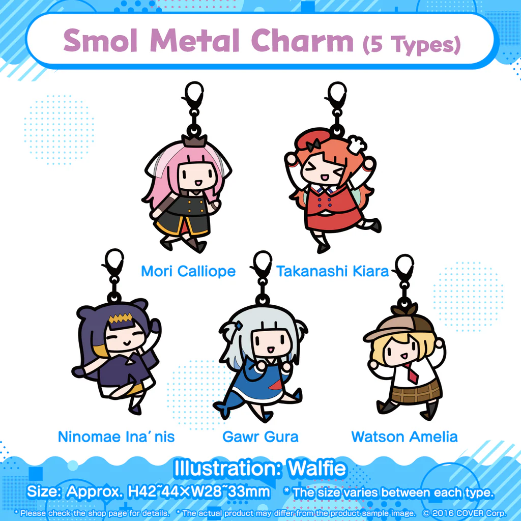 [Hololive Production] - Smol Metal Charm - Hololive english - Myth - Smol Collection by Walfie