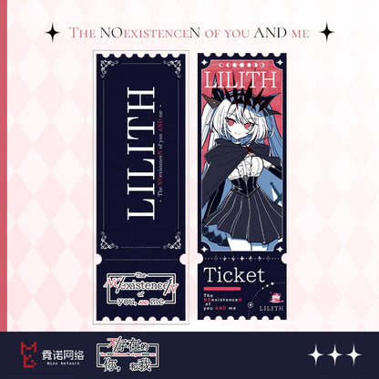 Acrylic Glitter Ticket [the NOexistenceN of you AND me] - Lilith - Magic Swordsman