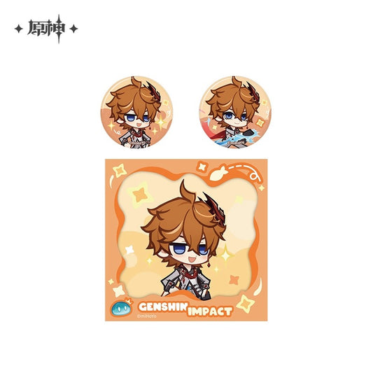 Badge Set + Carte Lenticulaire [Genshin Impact] - Tartaglia - Infinity Push - Limited