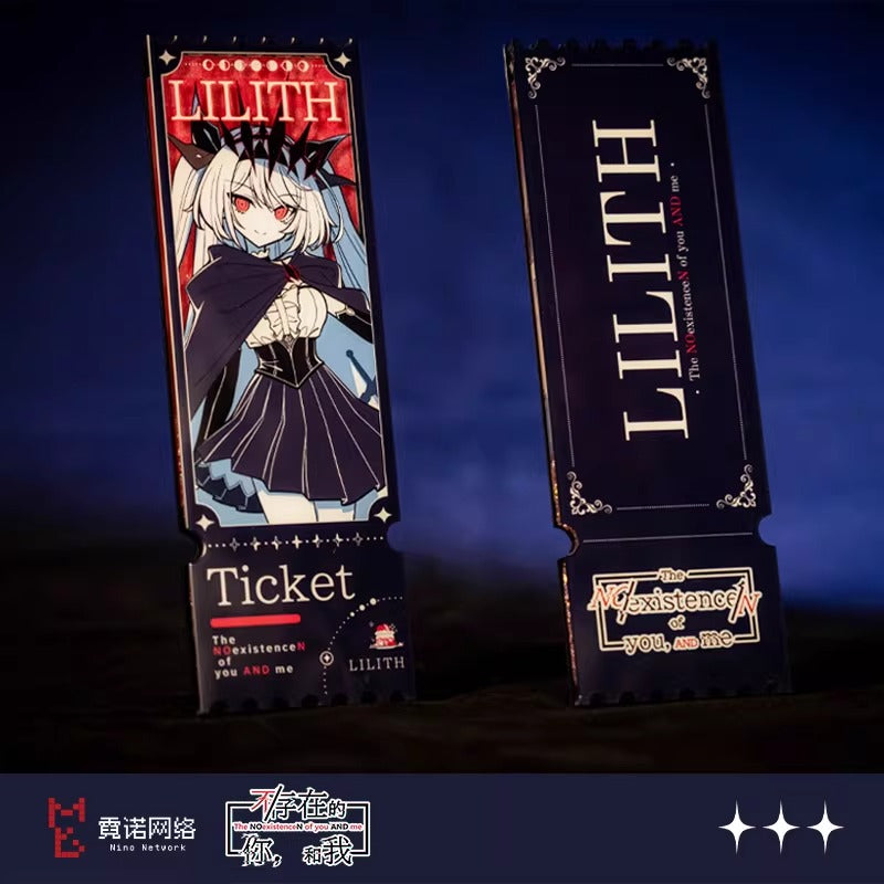 Acrylic Glitter Ticket [the NOexistenceN of you AND me] - Lilith - Magic Swordsman