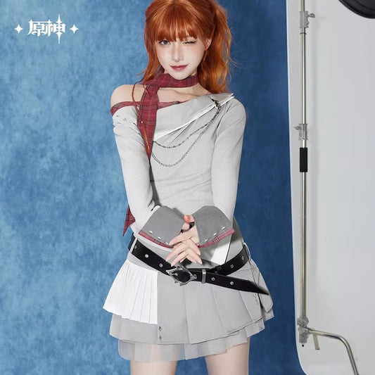 (Vente limitee jusqu'au 12 Mars 2026) Top à épaules dénudées à manches longues [Genshin Impact] - Tartaglia Impression