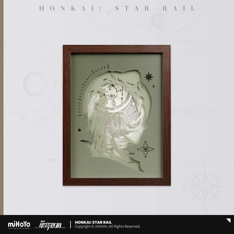 Lampe en papier sculpte sous cadre [Honkai: Star Rail] - Anaxa Tought Experiment
