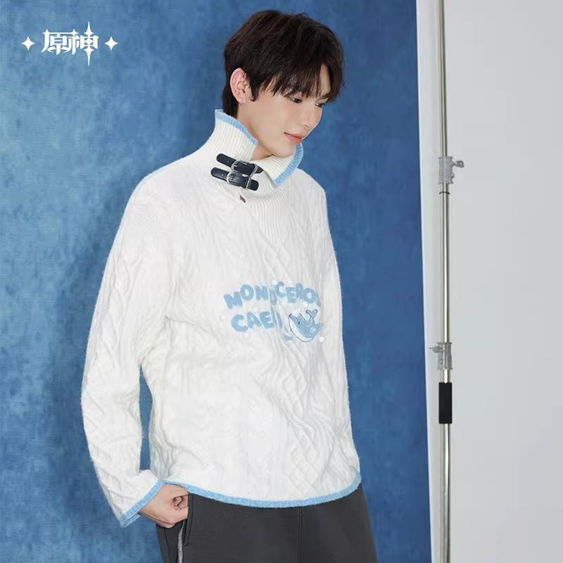 (Vente limitee jusqu'au 12 Mars 2026) Sweater Brodée [Genshin Impact] - Tartaglia Impression