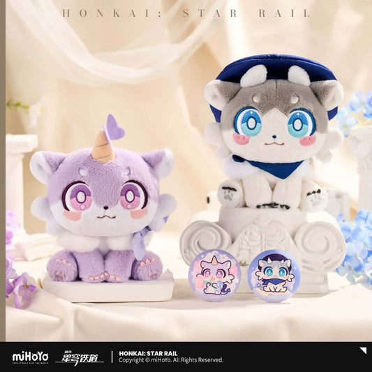 Peluche et Badge Set [Honkai: Star Rail] - Awoo Awoo series - Luckin Cafe Collab General Sale