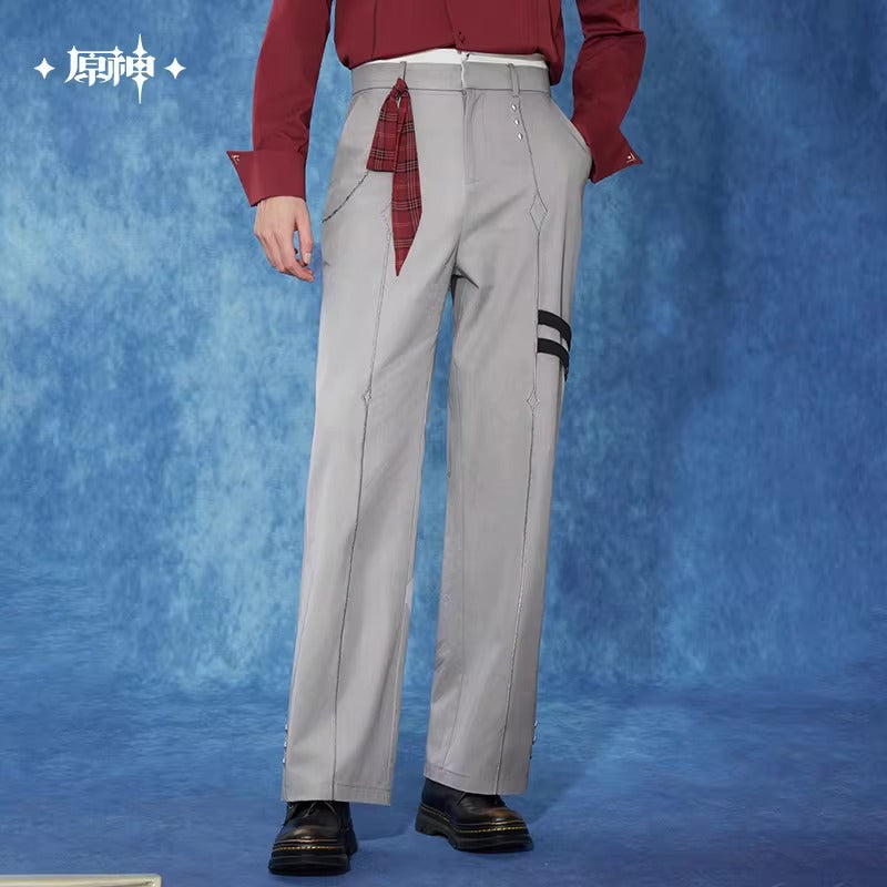 (Vente limitee jusqu'au 12 Mars 2026) Pantalon [Genshin Impact] - Gris - Tartaglia Impression