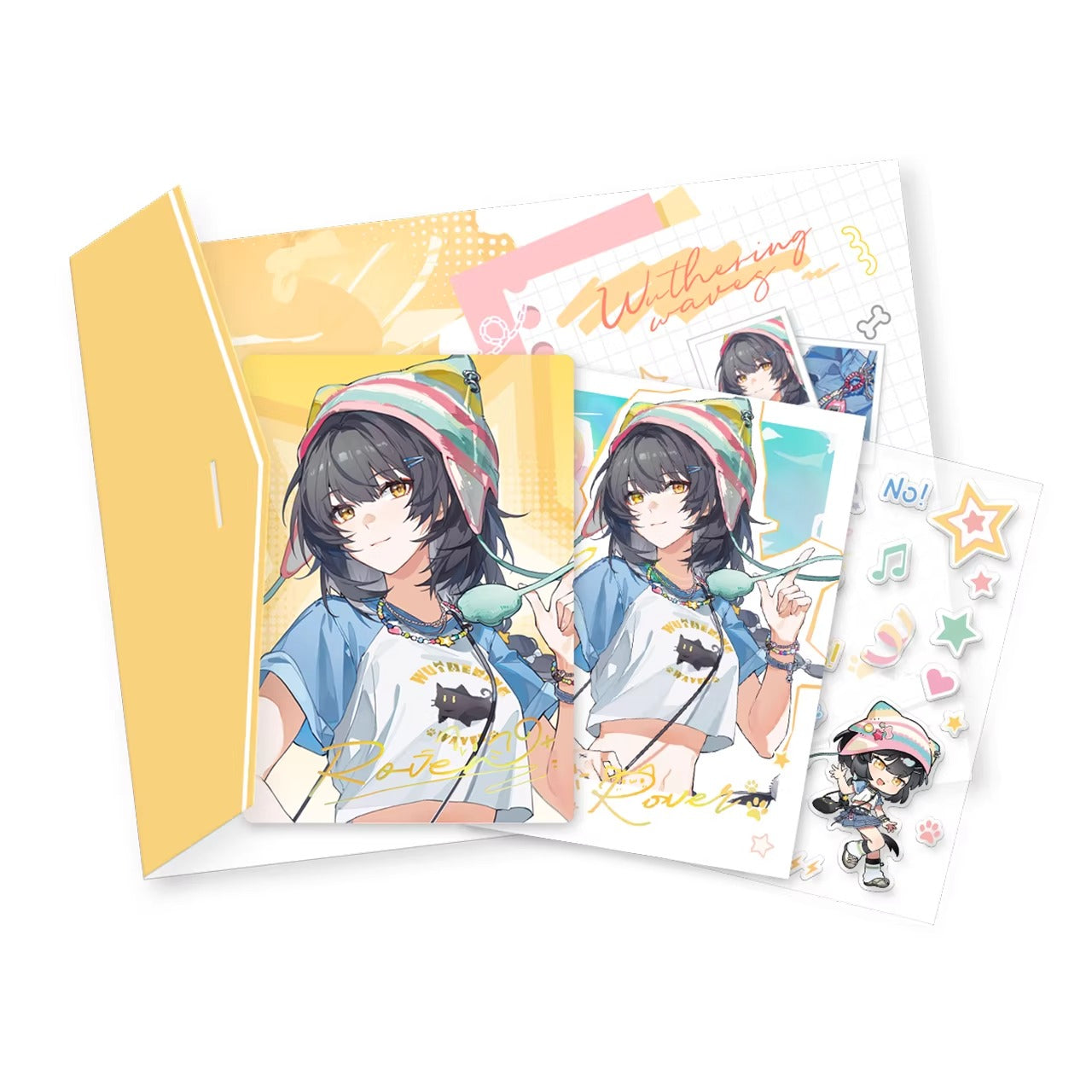 Set de mini-cartes & Polaroid [Wuthering Waves] - Rover Female - Somnoire Echoes