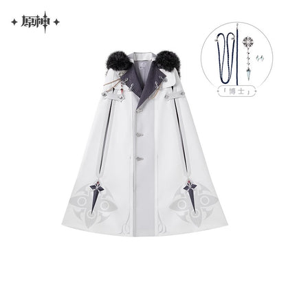 Manteau Cape a Capuche Avec Broche [Genshin Impact] - Fatui Harbinger Impressions - Frost and Flames Series