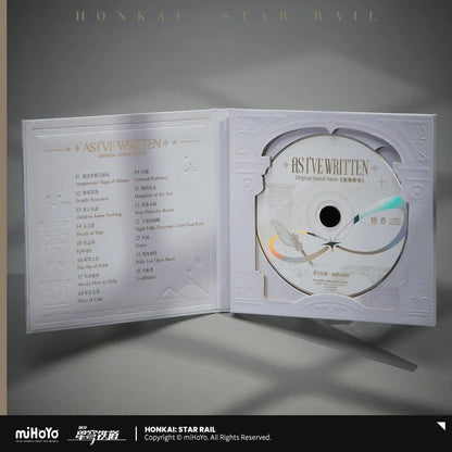 (2eme vague, fin de commande le 25/06/26) CD VINYLE OST Coffret Gift Box au Gel Colore Luminescent [Honkai: Star Rail] - As I've Written - Physical Collector Limited Edition