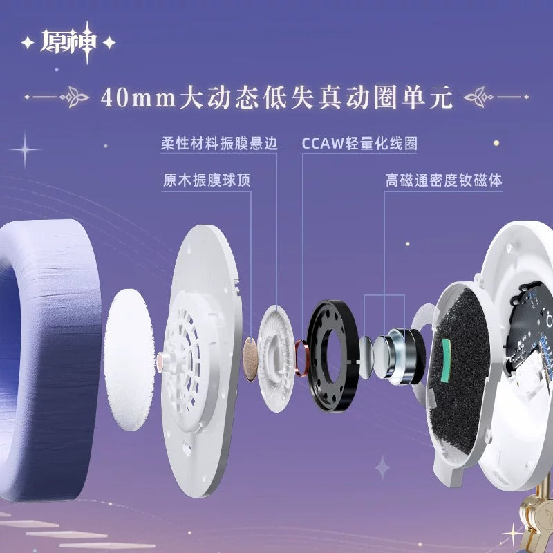 Casque Audio Sans Fil [Genshin Impact] - Nicole - Moondrop Edge 2 x Genshin Collab (CN ver.)