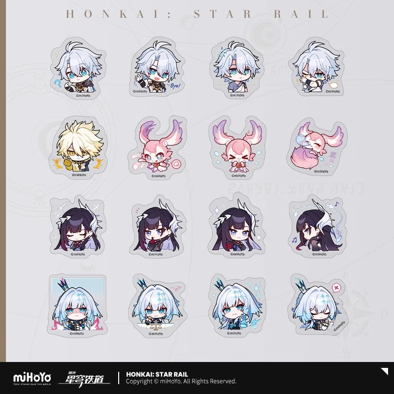 Set de Stickers [Honkai: Star Rail] - 3.2 et 3.4 - Série Emoticônes / Sticker - Pom Pom Exhibition Hall series vol.4