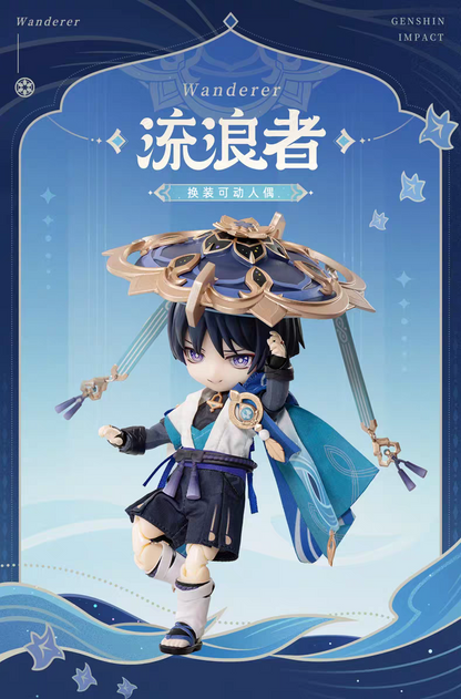 Piccodo Action Doll [Genshin Impactl] - Wanderer / Nomade - 1/12 Scale Complete Chibi Action Figure