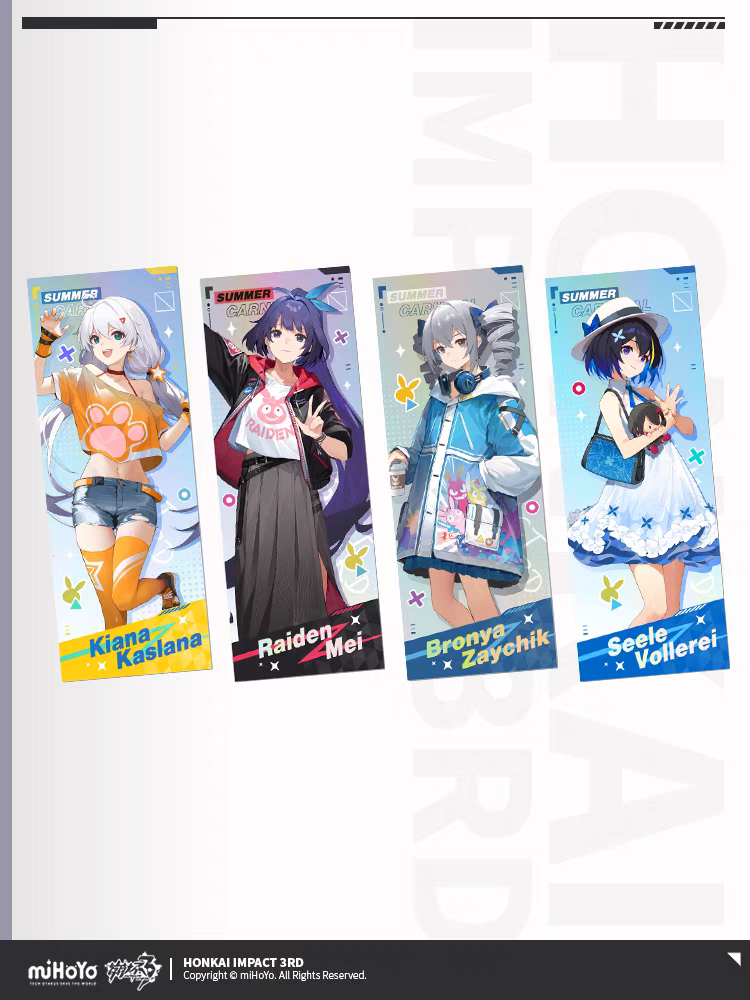 Ticket Laser de Collection [Honkai Impact 3rd] - Summer Carnival 2023 SHANGHAI (plusieurs modèles)