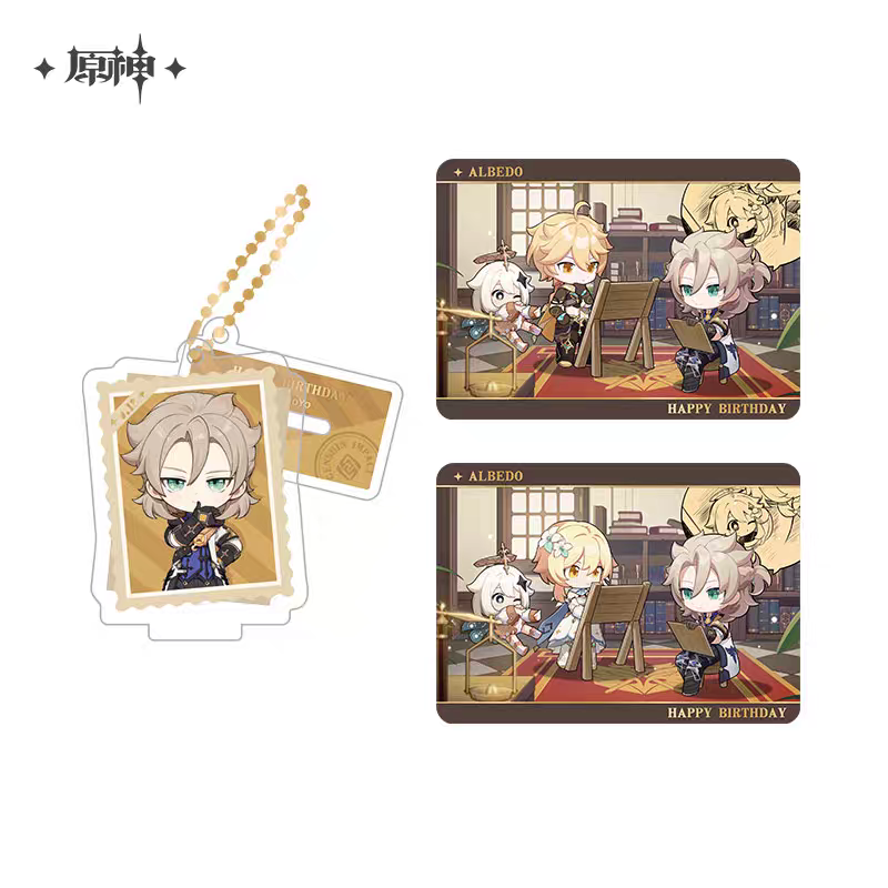 Acrylic Strap Standee Set [Genshin Impact] - Albedo - Photos of a Good Time series