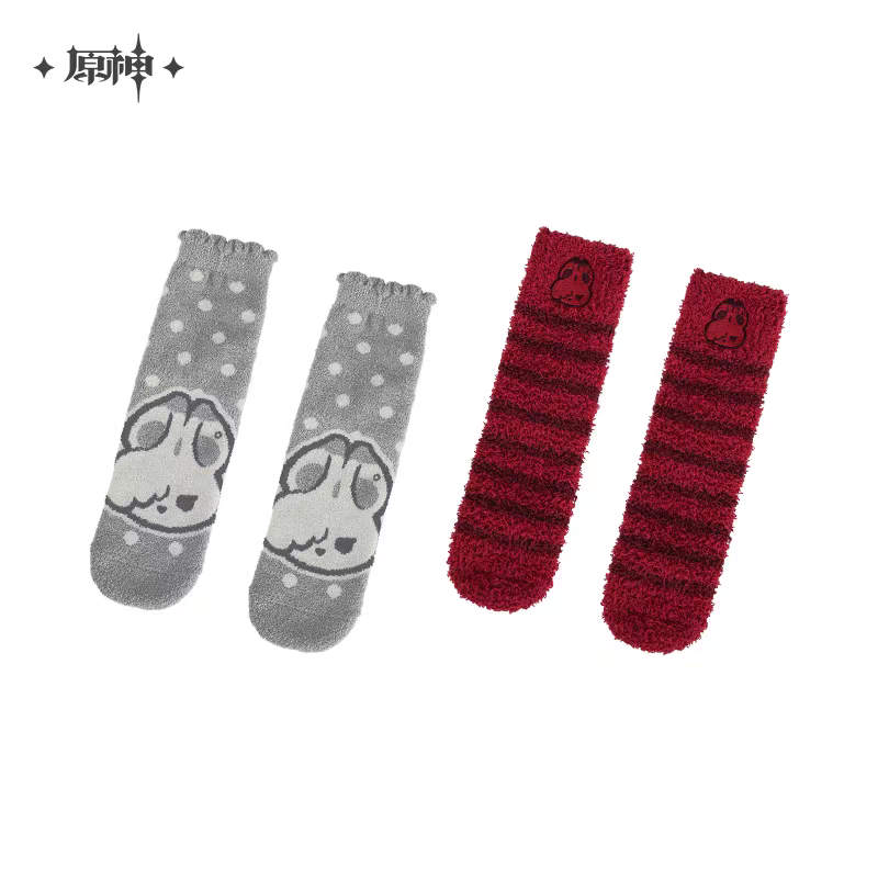 Chaussettes en Peluches (Set de 2 Paires) [Genshin Impact] - House of Hearth Winter Series